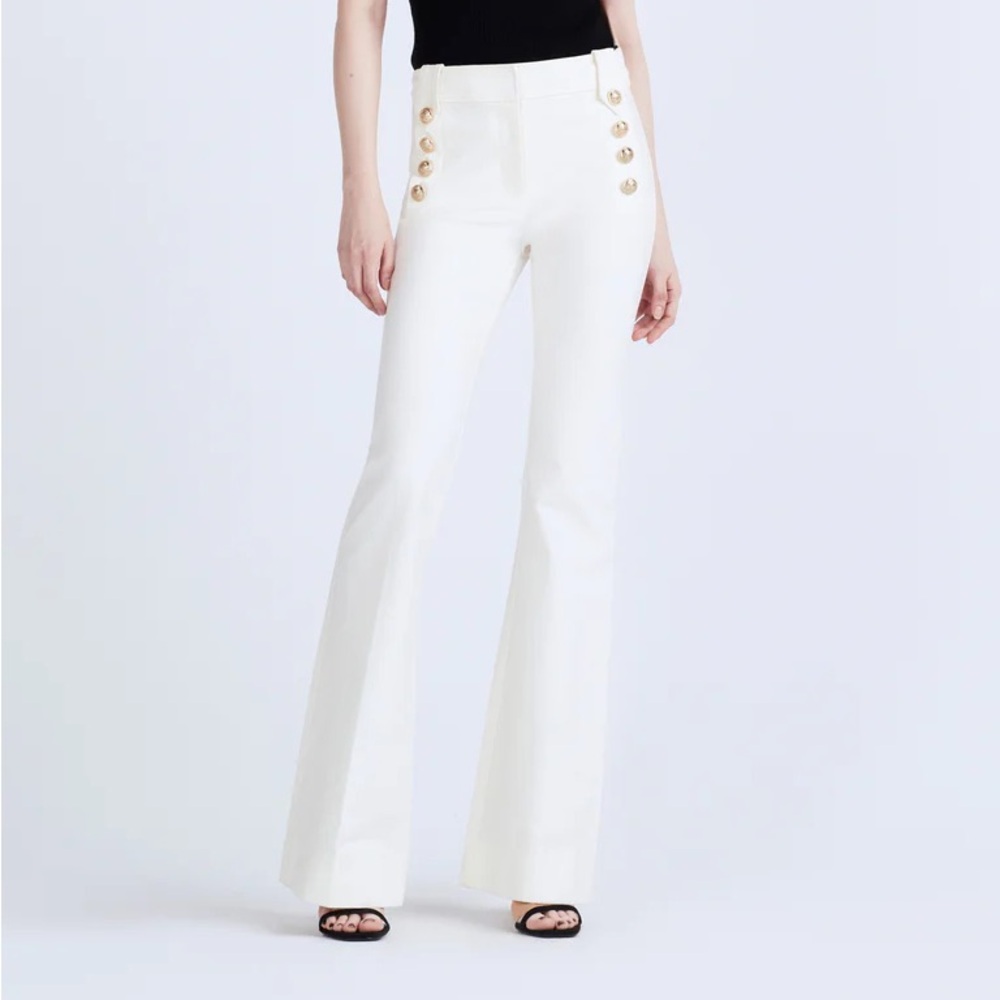 Derek Lam 10 Crosby Robertson Pant in white/cream